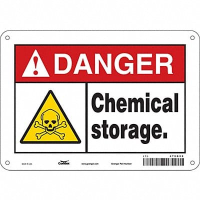 Safety Sign 7 inx10 in Polyethylene