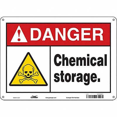 Safety Sign 10 in x 14 in Polyethylene