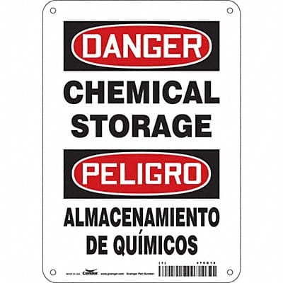 Safety Sign 10 in x 7 in Polyethylene
