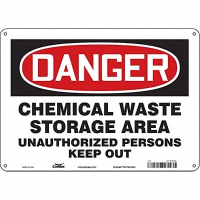 Safety Sign 10 in x 14 in Aluminum