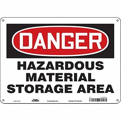Safety Sign 10 inx14 in Polyethylene