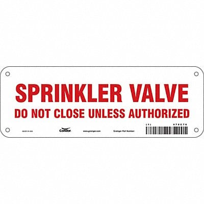 Safety Sign 3 1/2 in x 10 in Aluminum