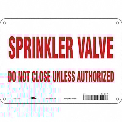 Safety Sign 7 in x 10 in Aluminum