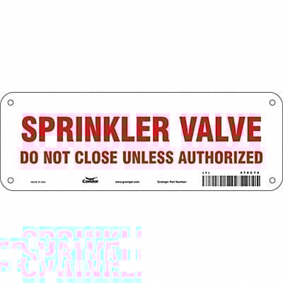 Safety Sign 3 1/2 x 10 in Polyethylene