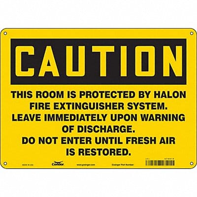 Safety Sign 10 in x 14 in Polyethylene