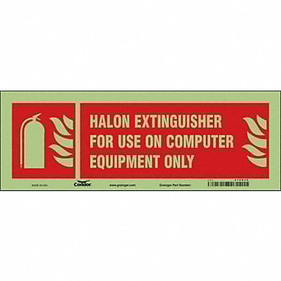 Safety Sign 5 in x 14 in Glow Vinyl