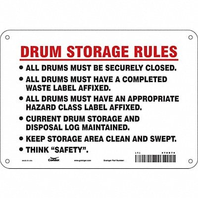 Safety Sign 7 in x 10 in Aluminum