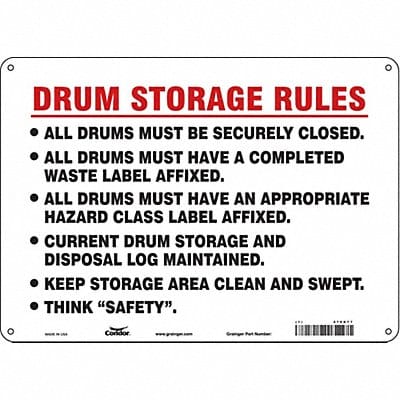 Safety Sign 10 inx14 in Aluminum
