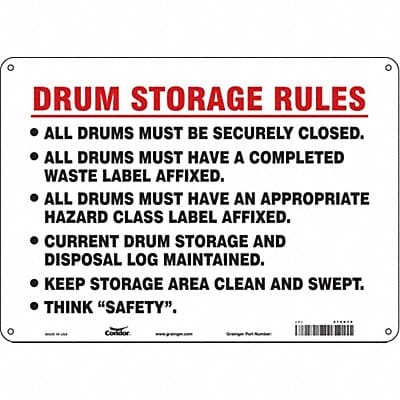 Safety Sign 10 inx14 in Polyethylene