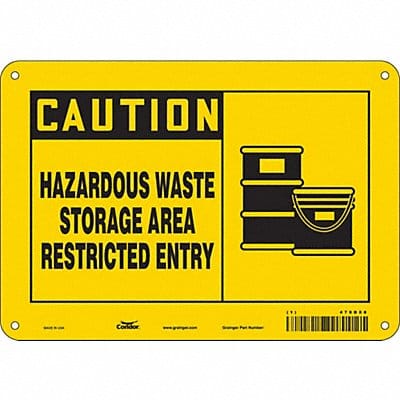 Safety Sign 7 in x 10 in Aluminum