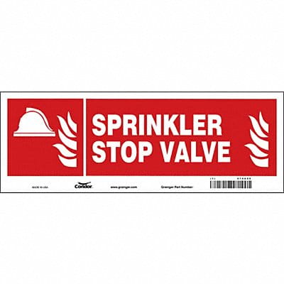Safety Sign 5 in x 14 in Glow Vinyl