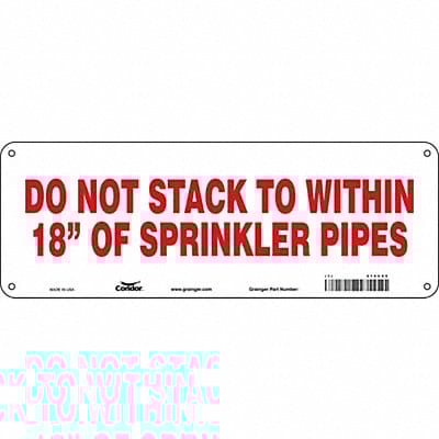 Safety Sign 5 in x 14 in Polyethylene