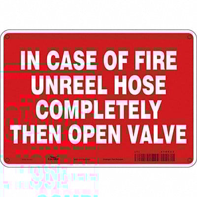 Safety Sign 7 in x 10 in Polyethylene