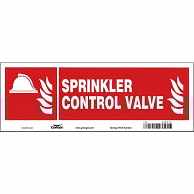 Safety Sign 5 in x 14 in Glow Vinyl