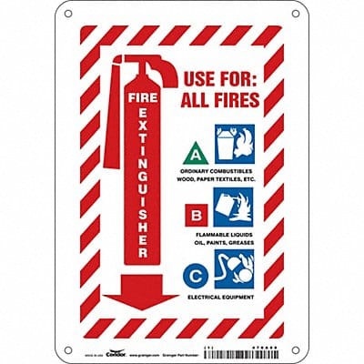 Safety Sign 10 in x 7 in Aluminum