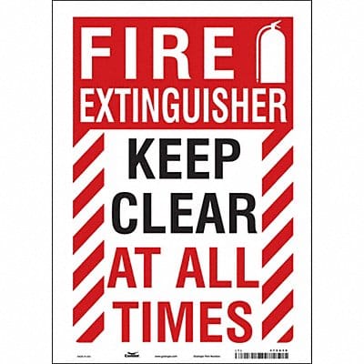 Safety Sign 14 in x 10 in Vinyl