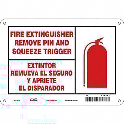 Safety Sign 7 in x 10 in Aluminum