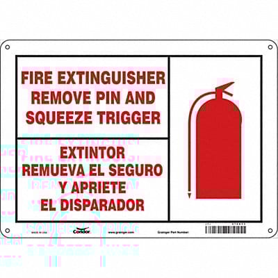 Safety Sign 10 in x 14 in Aluminum