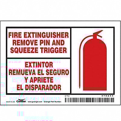 Safety Sign 3 1/2 in x 5 in Vinyl PK5