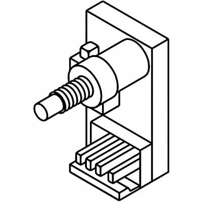 On/Off Switch Silver Aluminum 1 in L
