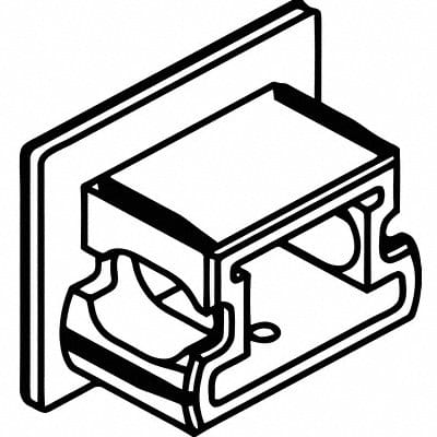 End Cap Silver Aluminum 1 in L End Cap Silver Aluminum 1 in L