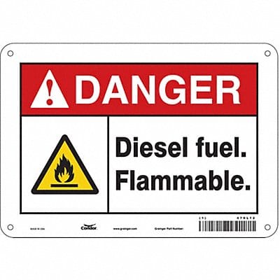 Safety Sign 7 inx10 in Polyethylene