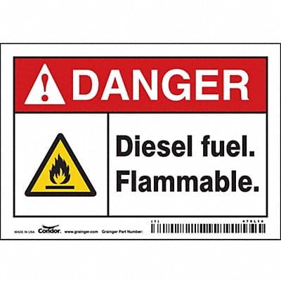 Safety Sign 3 1/2 inx5 in Vinyl