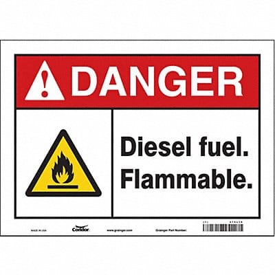 Safety Sign 10 inx14 in Vinyl
