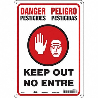 J8483 Safety Sign 14 inx10 in Polyethylene