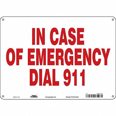 J9315 Safety Sign 10 in x 14 in Aluminum