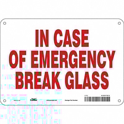 Safety Sign 7 in x 10 in Aluminum
