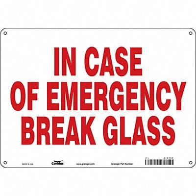 Safety Sign 10 in x 14 in Aluminum