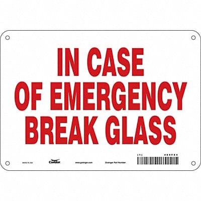 Safety Sign 7 in x 10 in Polyethylene