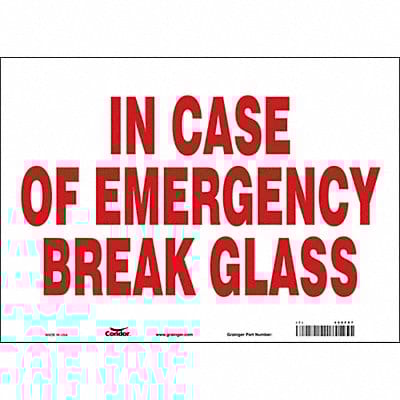 Safety Sign 10 in x 14 in Vinyl