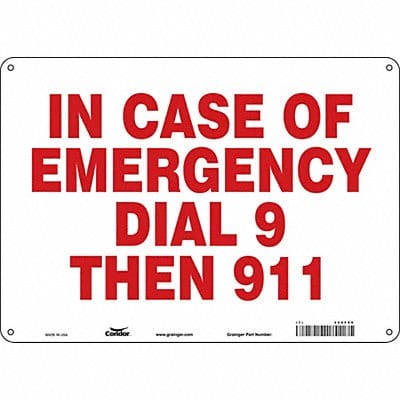 Safety Sign 10 in x 14 in Aluminum
