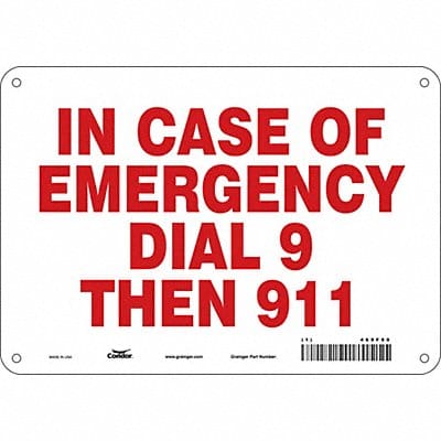 Safety Sign 7 in x 10 in Polyethylene