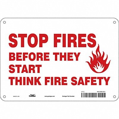 Safety Sign 7 inx10 in Polyethylene