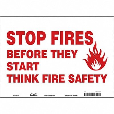 Safety Sign 10 in x 14 in Vinyl