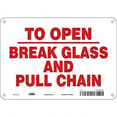 Safety Sign 7 in x 10 in Aluminum