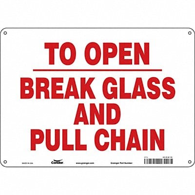 Safety Sign 10 in x 14 in Polyethylene