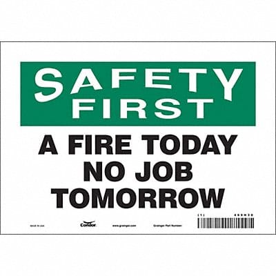 Safety Sign 7 in x 10 in Vinyl