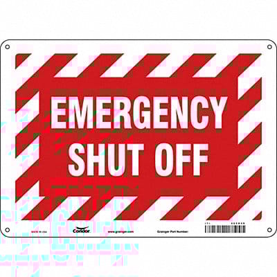 Safety Sign 10 in x 14 in Polyethylene
