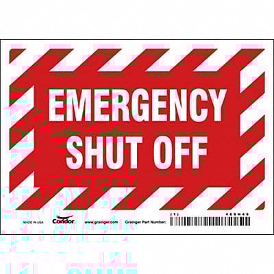 Safety Sign 5 in x 7 in Vinyl