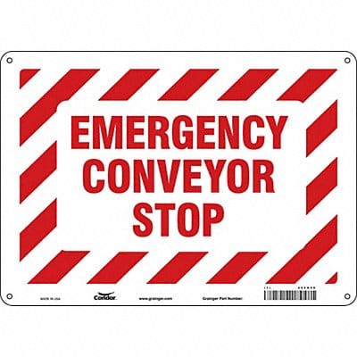 Safety Sign 10 in x 14 in Aluminum