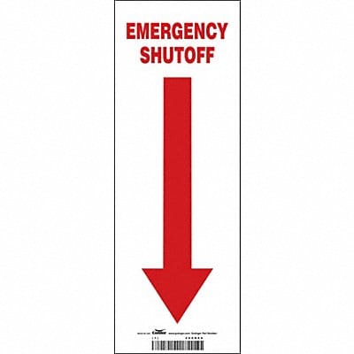 Safety Sign 14 in x 5 in Vinyl