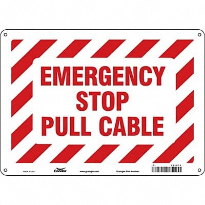 Safety Sign 10 in x 14 in Aluminum
