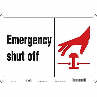 Safety Sign 10 in x 14 in Aluminum
