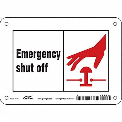 Safety Sign 5 in x 7 in Polyethylene