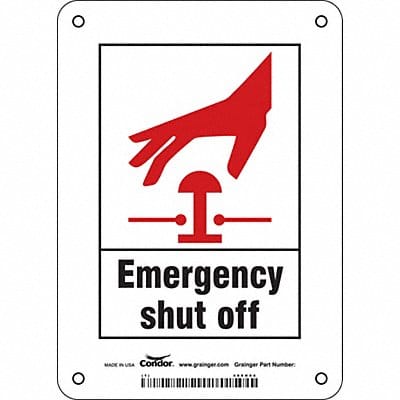 Safety Sign 7 in x 5 in Polyethylene