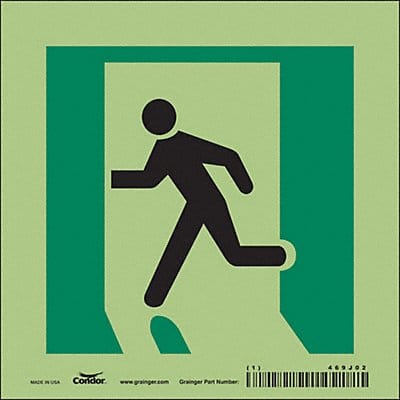 Safety Sign 6 in x 6 in Glow Vinyl